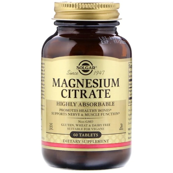 Solgar Magnesium Citrate Testing the Absorption Efficiency for Muscle Relaxation