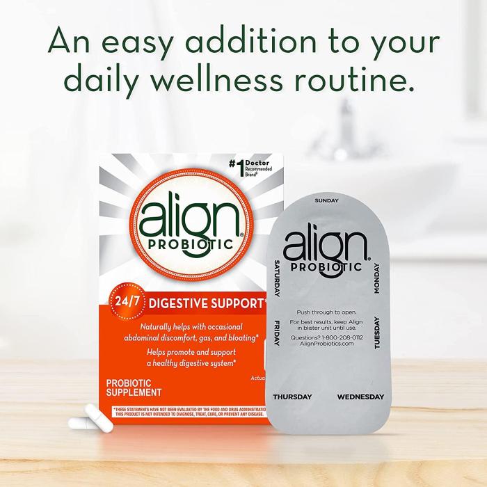 Align Probiotic Supplement Evaluating Digestive Regularity and Gut Balance Performance