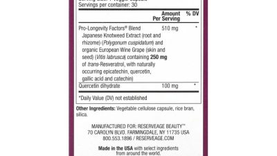 Resveratrol – Anti-Aging – Reserveage Unleash Youthful Vitality