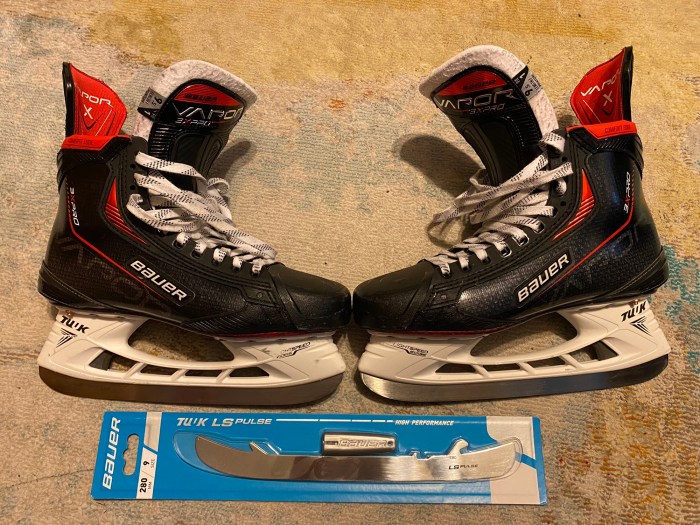 Bauer Vapor 3X Pro Hockey Skates - 9.5 Fit 1 - Upgraded LS Pulse Steel ... Hockey Skates - Professional Ice - Bauer Vapor