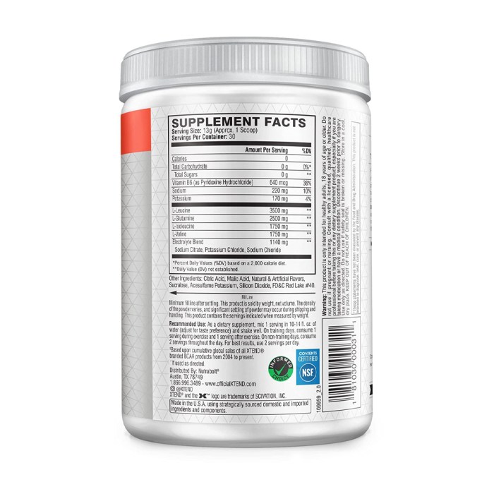 BCAA Powder – Intra-Workout – Scivation Xtend Benefits